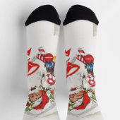 Weihnachten, Weihnachtsmann mit Candy Canes Socken (Oben)
