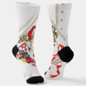 Weihnachten, Weihnachtsmann mit Candy Canes Socken (Gewinkelt)
