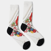 Weihnachten, Weihnachtsmann mit Candy Canes Socken (Rechts)
