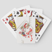 Weihnachten, Weihnachtsmann mit Candy Canes Spielkarten (Rückseite)