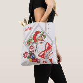 Weihnachten, Weihnachtsmann mit Candy Canes Tasche (Von Nahem)