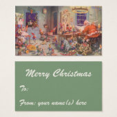 Weihnachten, Weihnachtsmann mit Elfen Workshop (Vorne & Hinten)