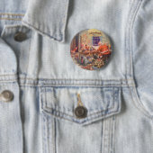 Weihnachten, Weihnachtsmann mit Elfen Workshop Button (Beispiel)