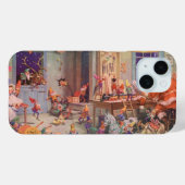 Weihnachten, Weihnachtsmann mit Elfen Workshop Case-Mate iPhone Hülle (Rückseite (Horizontal))
