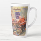 Weihnachten, Weihnachtsmann mit Elfen Workshop Milchtasse (Rechts)