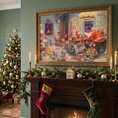 Weihnachten, Weihnachtsmann mit Elfen Workshop Poster