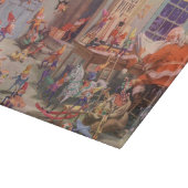 Weihnachten, Weihnachtsmann mit Elfen Workshop Schneidebrett (Ecke)