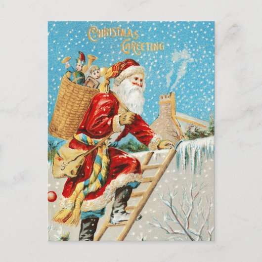 Weihnachten Weihnachtsmann mit Geschenken (Vorderseite)