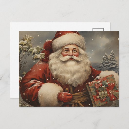 Weihnachten Weihnachtsmann mit Geschenken (Vorne/Hinten)