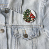 Weihnachten, Weihnachtsmann mit Geschenken Button (Beispiel)