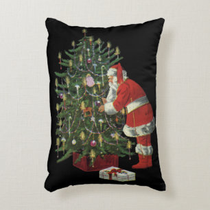 Weihnachten, Weihnachtsmann mit Geschenken Dekokissen