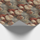 Weihnachten Weihnachtsmann mit Geschenken Geschenkpapier (Ecke)