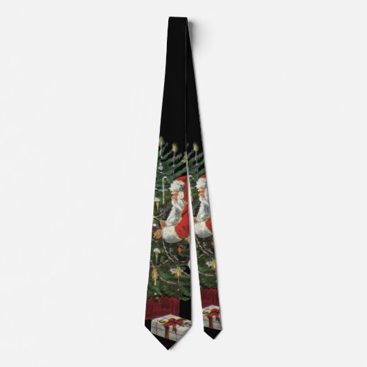 Weihnachten, Weihnachtsmann mit Geschenken Krawatte (Vorderseite)