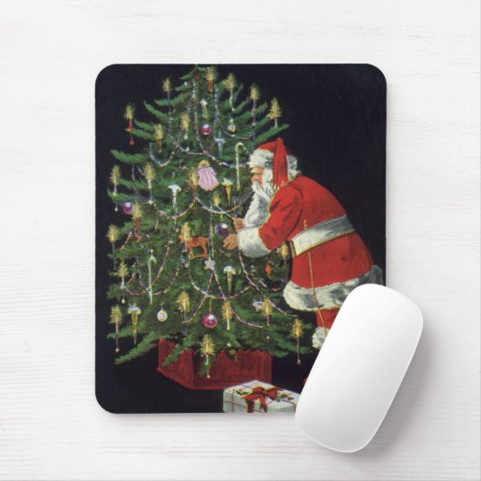Weihnachten, Weihnachtsmann mit Geschenken Mousepad (Mit Mouse)