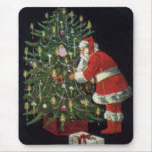 Weihnachten, Weihnachtsmann mit Geschenken Mousepad (Vorne)