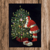 Weihnachten, Weihnachtsmann mit Geschenken Poster