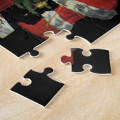 Weihnachten, Weihnachtsmann mit Geschenken Puzzle (Seite)