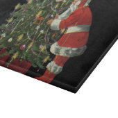 Weihnachten, Weihnachtsmann mit Geschenken Schneidebrett (Ecke)