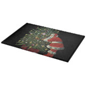 Weihnachten, Weihnachtsmann mit Geschenken Schneidebrett (Ecke)