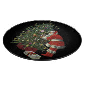 Weihnachten, Weihnachtsmann mit Geschenken Schneidebrett (Ecke)