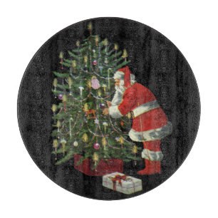 Weihnachten, Weihnachtsmann mit Geschenken Schneidebrett