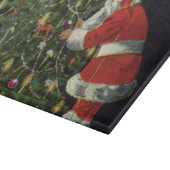 Weihnachten, Weihnachtsmann mit Geschenken Schneidebrett (Ecke)