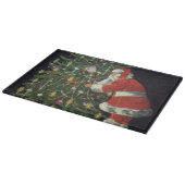 Weihnachten, Weihnachtsmann mit Geschenken Schneidebrett (Ecke)