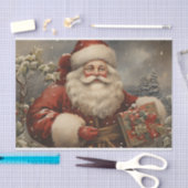 Weihnachten Weihnachtsmann mit Geschenken Seidenpapier (Handwerk)