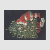 Weihnachten, Weihnachtsmann mit Geschenken Seidenpapier (Vorderseite)