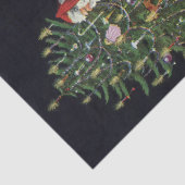 Weihnachten, Weihnachtsmann mit Geschenken Seidenpapier (Ausschnitt)