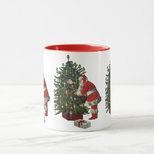 Weihnachten, Weihnachtsmann mit Geschenken Tasse (Zentrum)