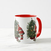 Weihnachten, Weihnachtsmann mit Geschenken Tasse (VorderseiteRechts)