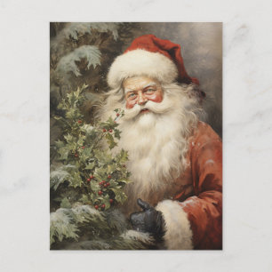 Weihnachten Weihnachtsmann mit Holly Berry
