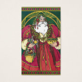 Weihnachten, Weihnachtsmann mit Holly-Blätter (Vorderseite)