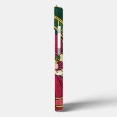 Weihnachten, Weihnachtsmann mit Holly-Blätter Case-Mate iPhone Hülle (Rückseite / Links)