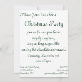 Weihnachten, Weihnachtsmann mit Holly-Blätter Einladung (Rückseite)