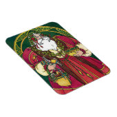 Weihnachten, Weihnachtsmann mit Holly-Blätter Magnet (Rechte Seite)