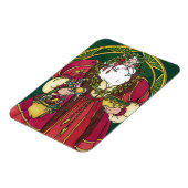 Weihnachten, Weihnachtsmann mit Holly-Blätter Magnet (Linke Seite)