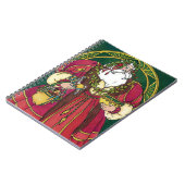 Weihnachten, Weihnachtsmann mit Holly-Blätter Notizblock (Linke Seite)