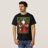 Weihnachten, Weihnachtsmann mit Holly-Blätter T-Shirt (Vorne ganz)