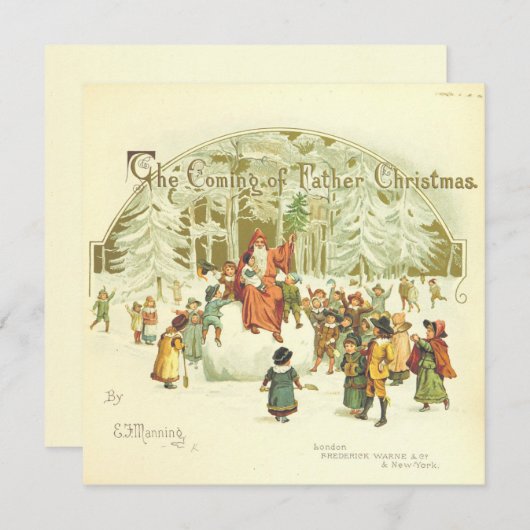 Weihnachten Weihnachtsmann mit Kindern (Vorne/Hinten)