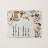 Weihnachten, Weihnachtsmann mit Spielzeug und Pupp Puzzle (Horizontal)