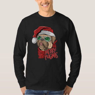 Weihnachten Weihnachtsmann Mops Merry Pugmas Niedl T-Shirt