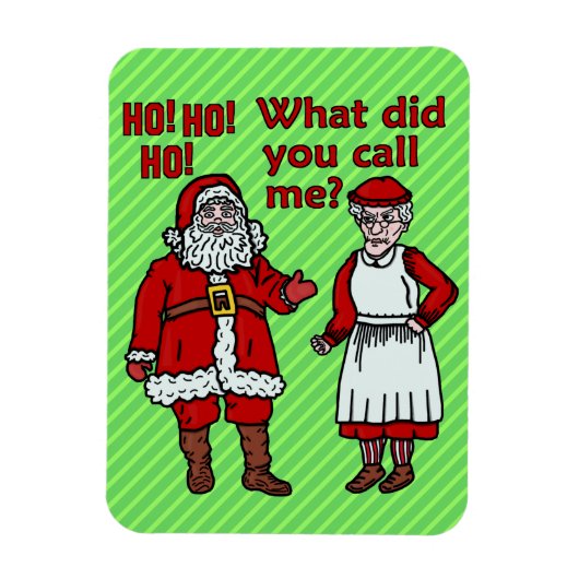 Weihnachten Weihnachtsmann & Mrs. Holiday Joke Magnet (Vertikal)
