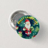 Weihnachten Weihnachtsmann Nahtloses Muster-82909 Button (Vorne & Hinten)