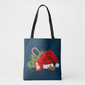 Weihnachten Weihnachtsmann Red Hat farbenfrohe Orn Tasche (Vorderseite)