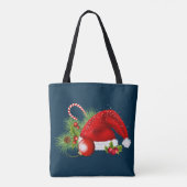 Weihnachten Weihnachtsmann Red Hat farbenfrohe Orn Tasche (Rückseite)