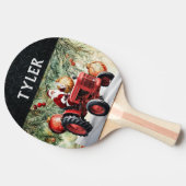 Weihnachten Weihnachtsmann Red Tractor Festive Jol Tischtennis Schläger (Seitenansicht)