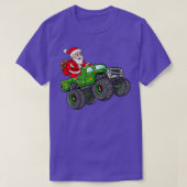 Weihnachten Weihnachtsmann reiten in Monster Lkw-J T-Shirt (Design vorne)