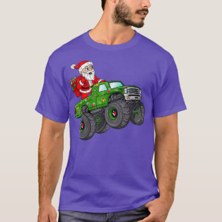 Weihnachten Weihnachtsmann reiten in Monster Lkw-J T-Shirt